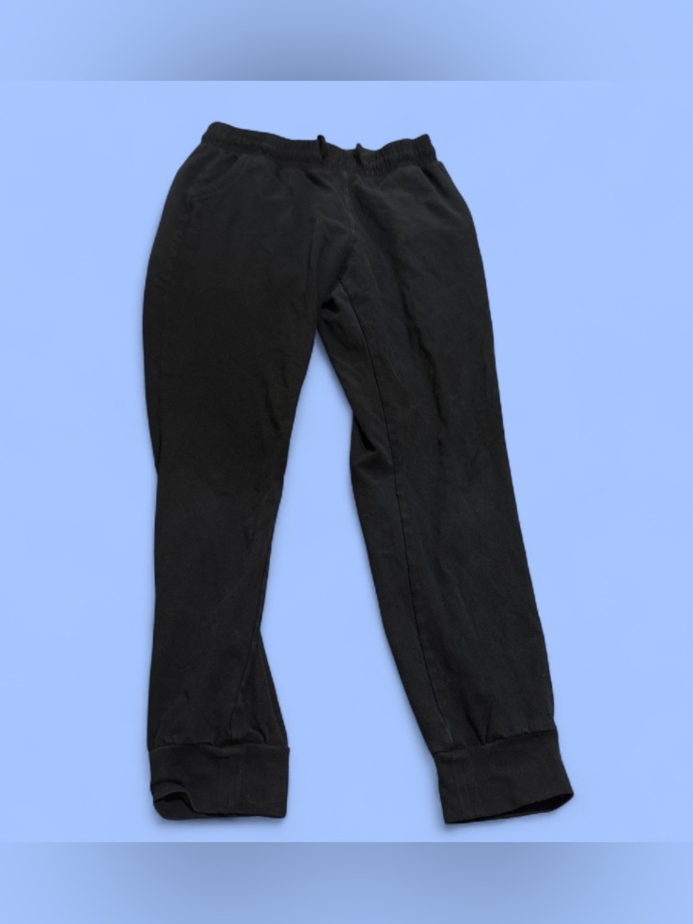 Black Joggers w Elastic Band & Back Pocket